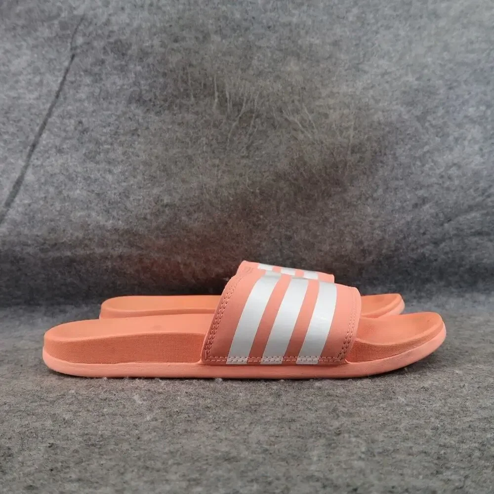 Adidas Shoes Mens 7 Sandal Slides Adilette Casual Comfort Coral White Cloudfoam